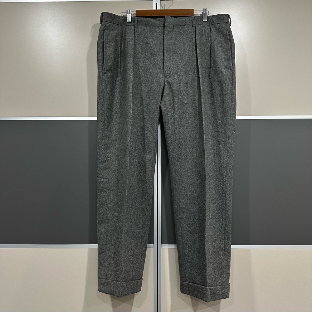 VTG Polo Ralph Lauren Dress Pants Men’s 38x28 Smoke Gray Virgin Wool Cashmere